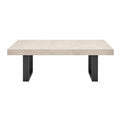 Tavolo da pranzo rettangolare in cemento composito e metallo 200x90x75 cm