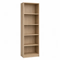 Libreria a cinque ripiani in legno compensato, colore naturale