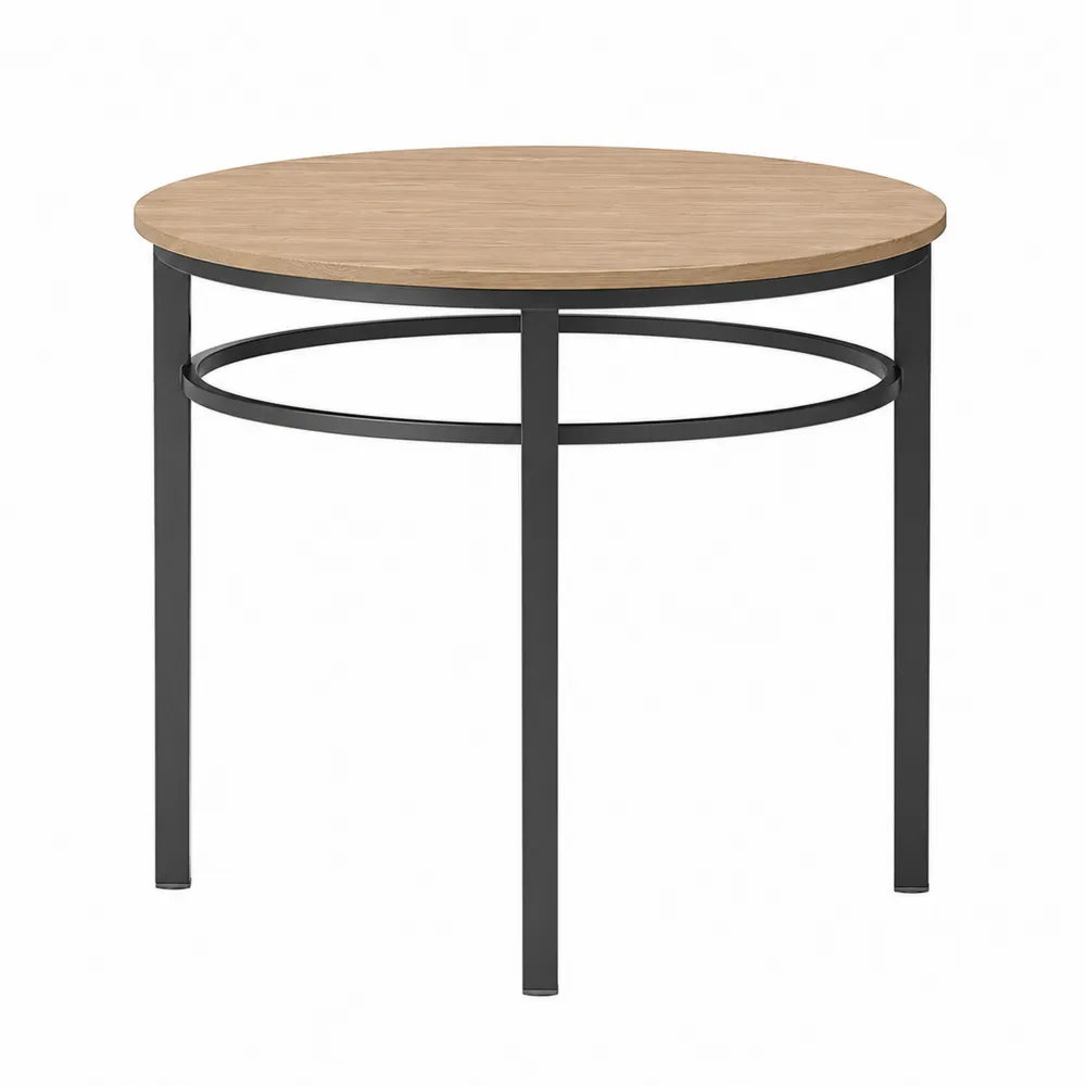 Tavolo rotondo in legno e metallo diametro 90 cm